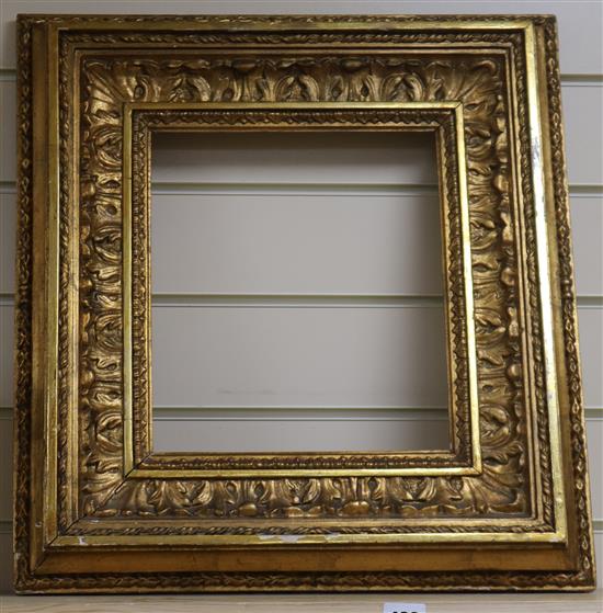 A carved picture frame
